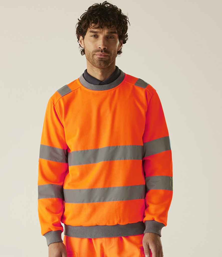 RG563 Regatta High Visibility Pro Contract Crew Neck Sweatshirt