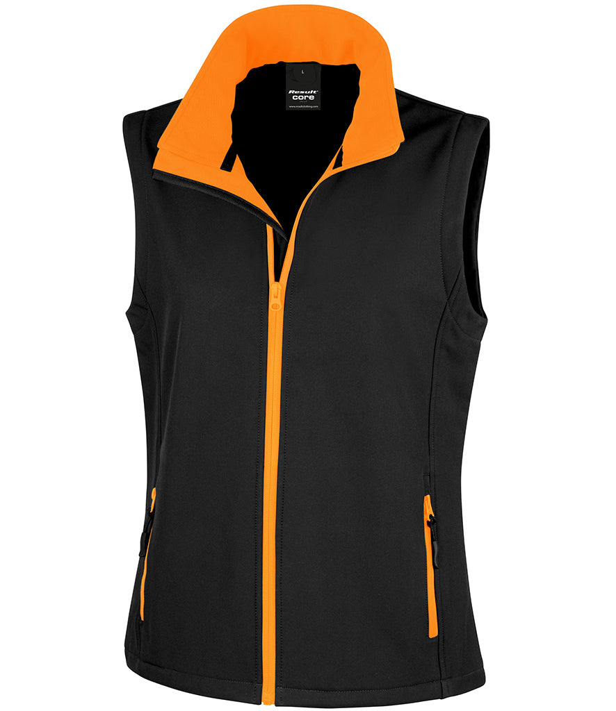 RS232F Result Core Ladies Printable Soft Shell Bodywarmer