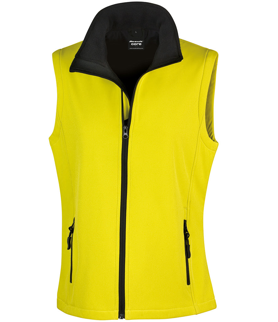 RS232F Result Core Ladies Printable Soft Shell Bodywarmer