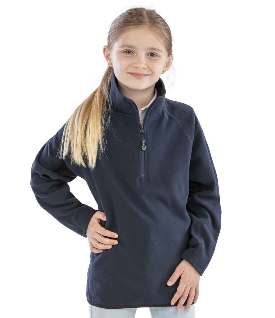 RS905B Result Genuine Recycled Kids Zip Neck Micro Fleece