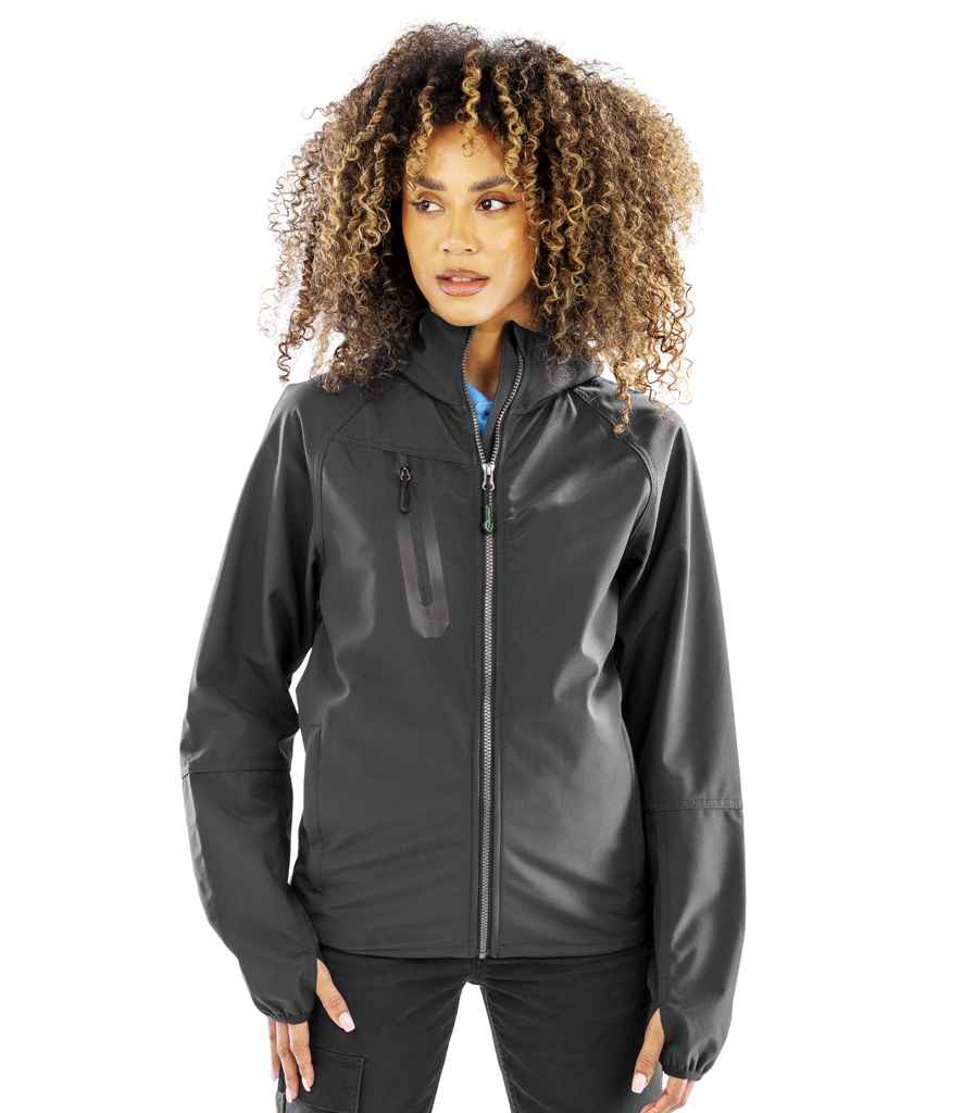 RS909 Result Recycled Three Layer Printable Hooded Soft Shell Jacket