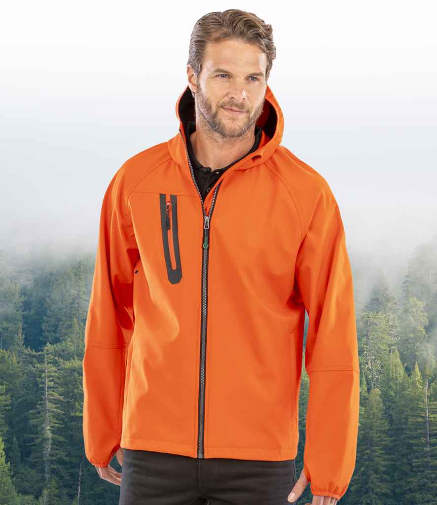 RS909 Result Recycled Three Layer Printable Hooded Soft Shell Jacket