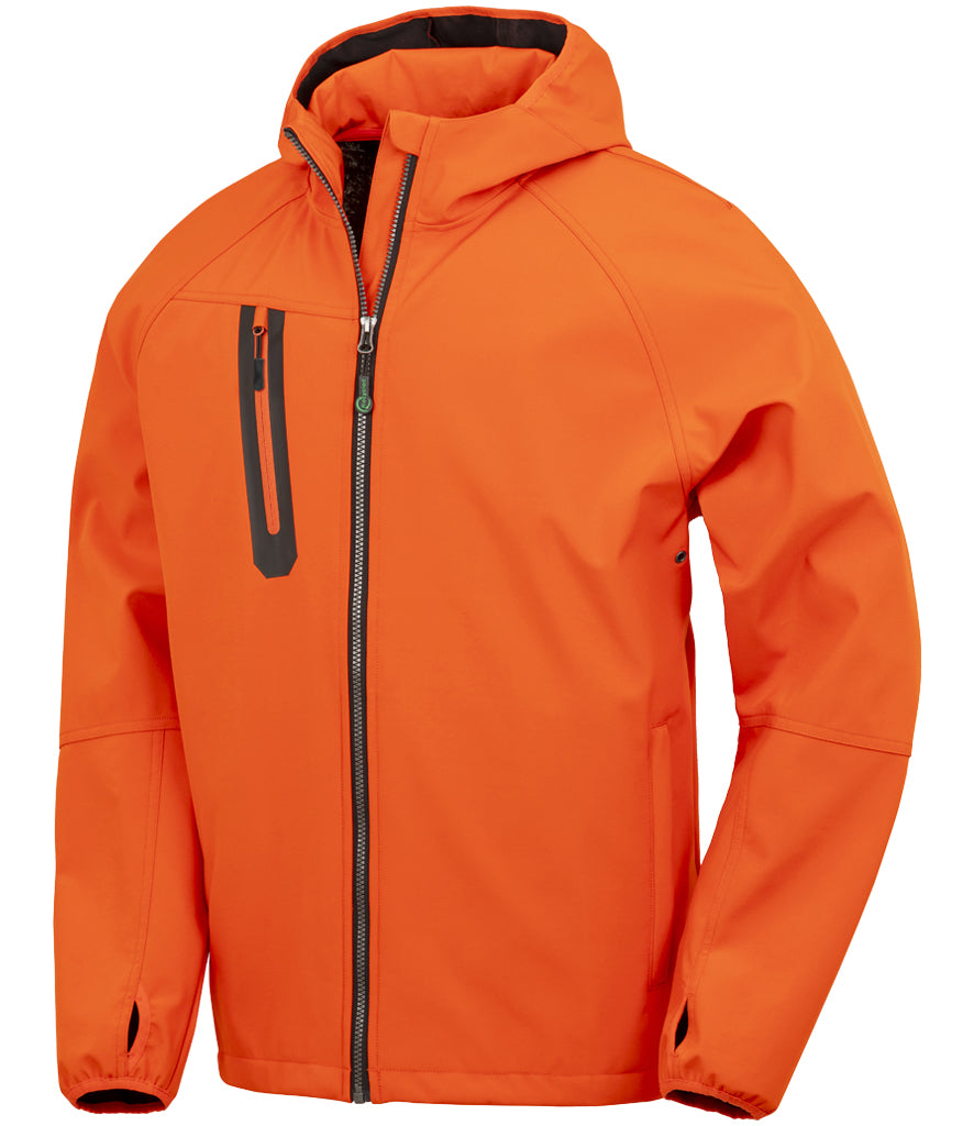 RS909 Result Recycled Three Layer Printable Hooded Soft Shell Jacket