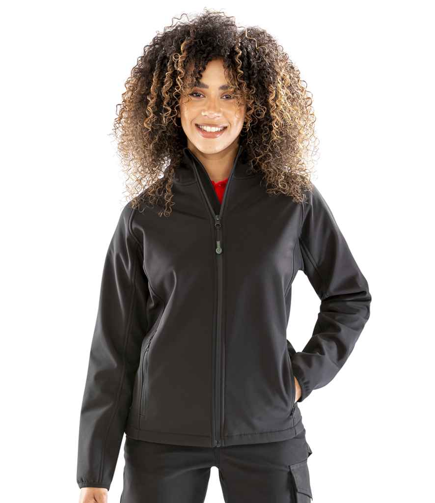 RS911F Result Genuine Recycled Ladies Three Layer Printable Hooded Soft Shell Jacket