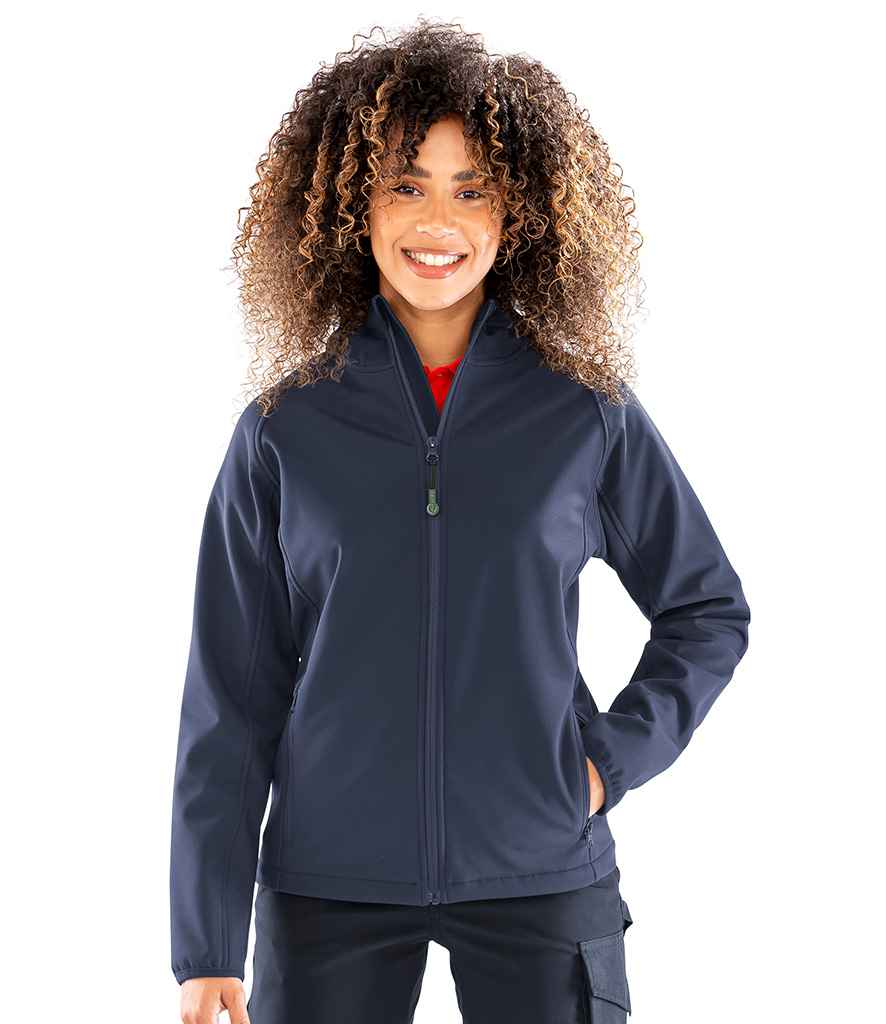 RS911F Result Genuine Recycled Ladies Three Layer Printable Hooded Soft Shell Jacket