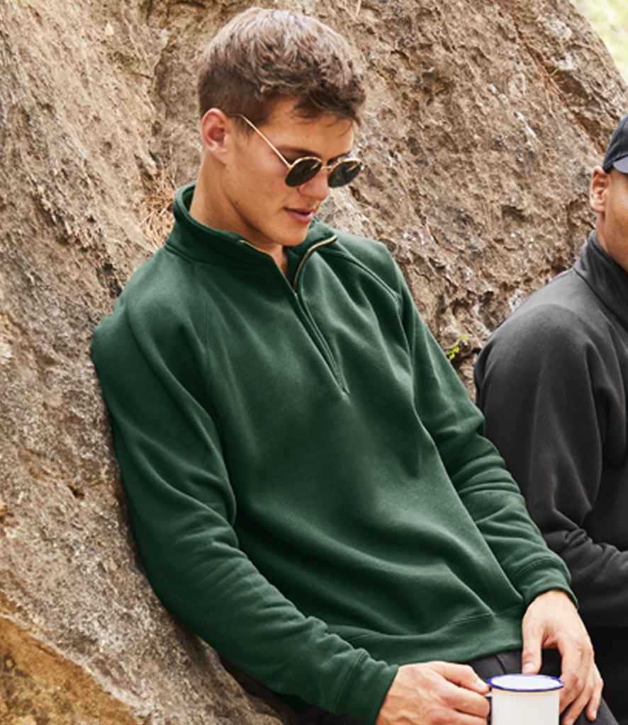 SSE17 Fruit of the Loom Premium Zip Neck Sweatshirt