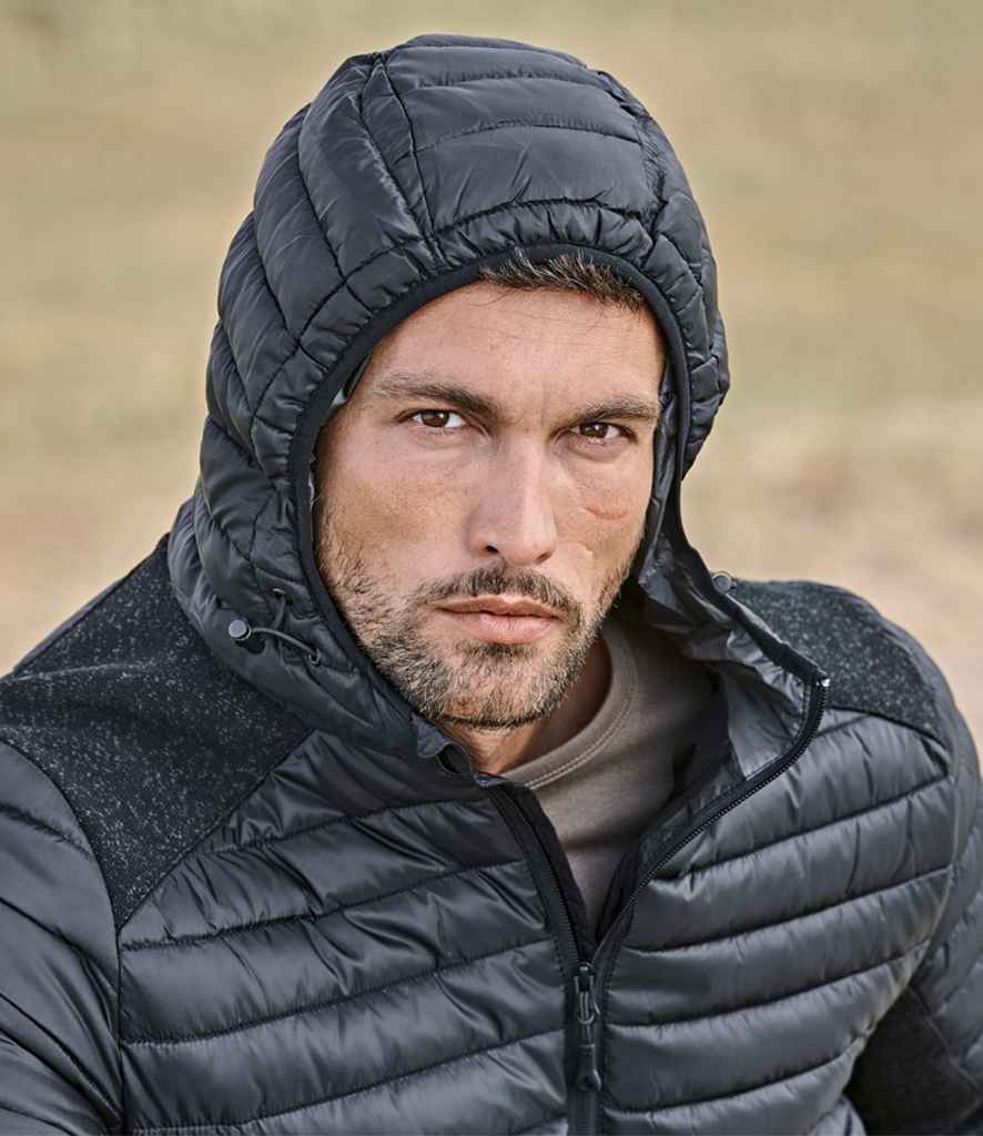 T9610 Tee Jays Crossover Hooded Padded Outdoor Jacket