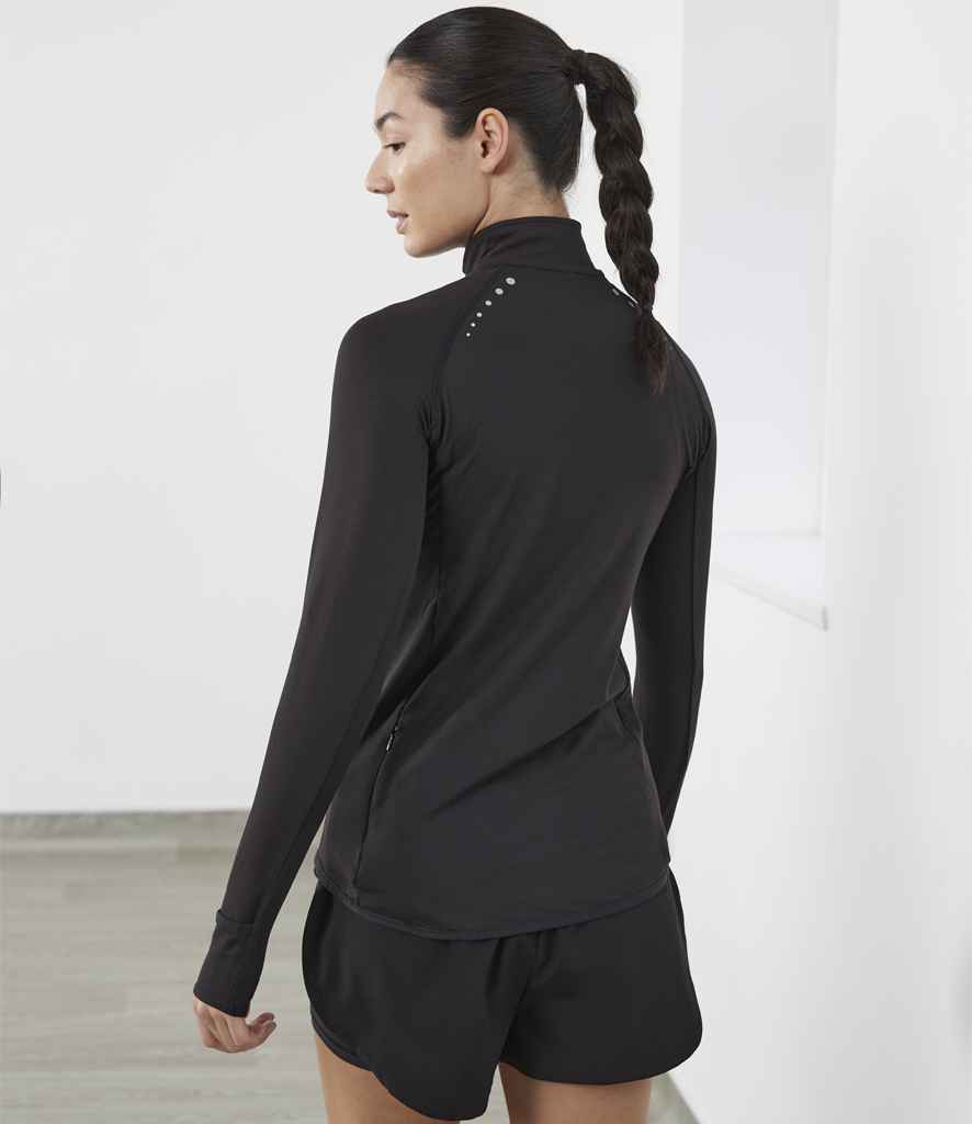 TL563 Tombo Ladies Long Sleeve Zip Neck Performance Top