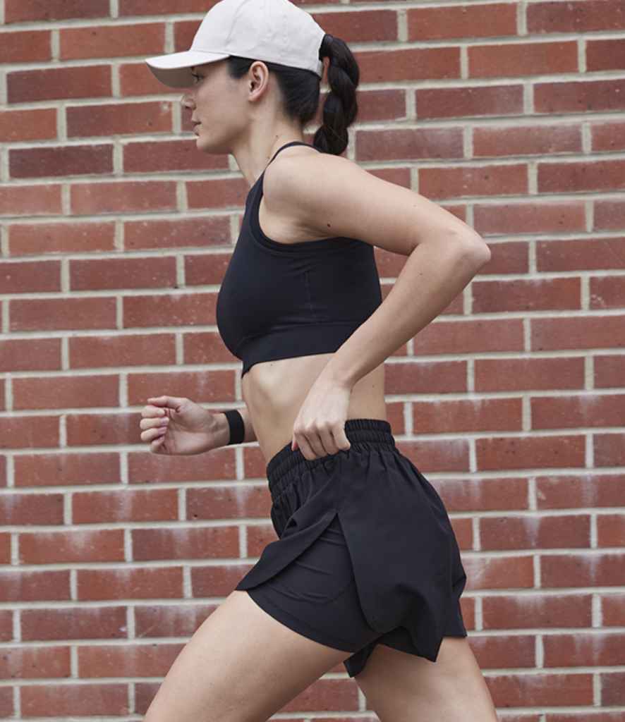 TL616 Tombo Ladies Double Layer Sports Shorts