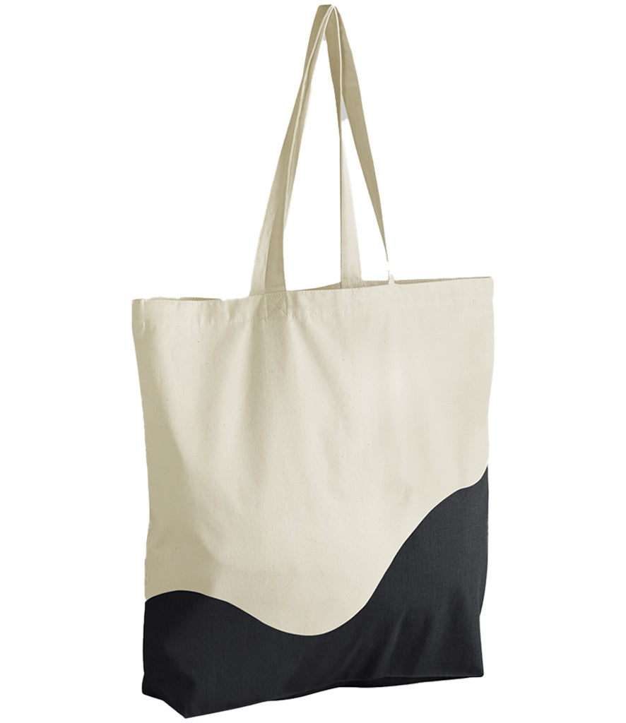 W235 Westford Mill Organic Cotton Wave Print Maxi Tote Bag