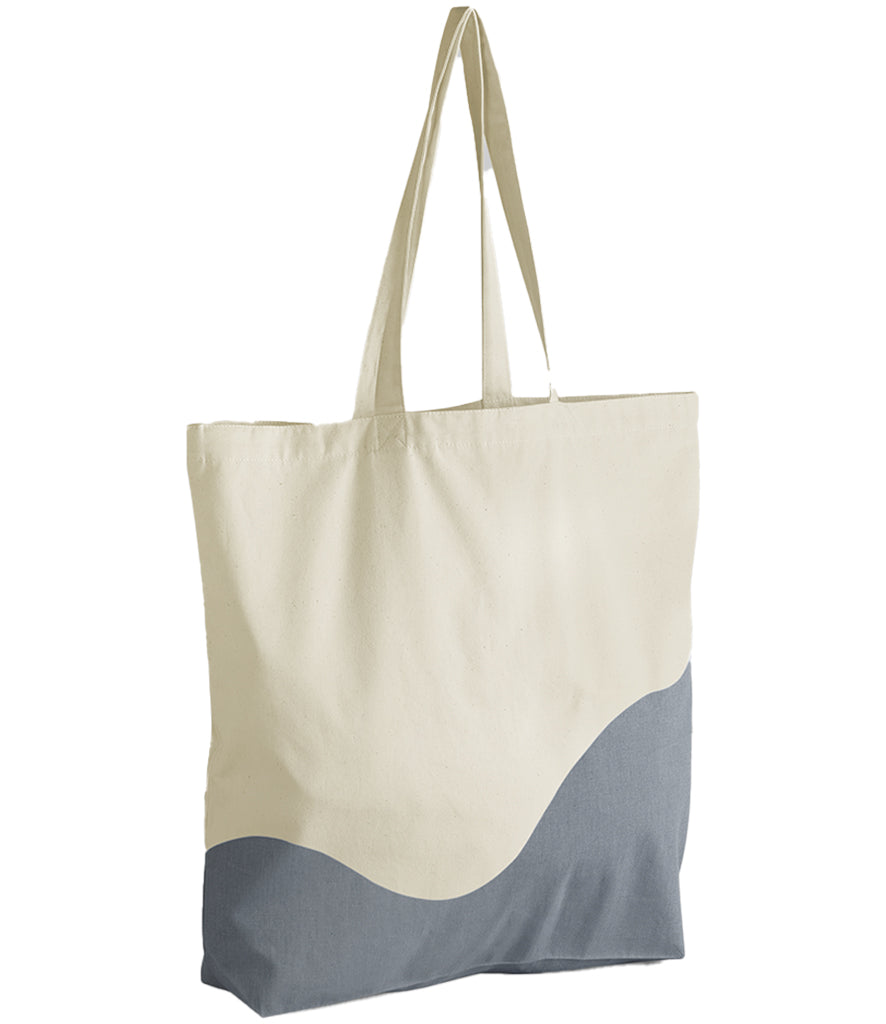 W235 Westford Mill Organic Cotton Wave Print Maxi Tote Bag