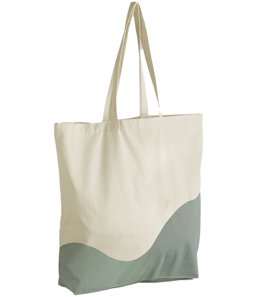 W235 Westford Mill Organic Cotton Wave Print Maxi Tote Bag