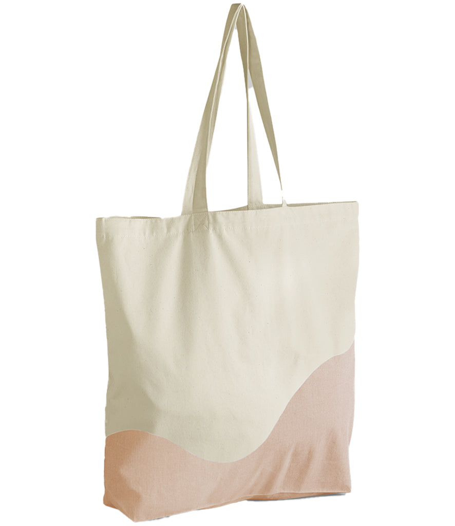 W235 Westford Mill Organic Cotton Wave Print Maxi Tote Bag