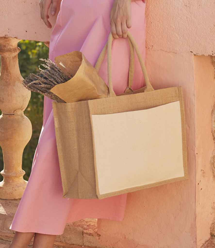 W427 Westford Mill Pocket Jute Shopper