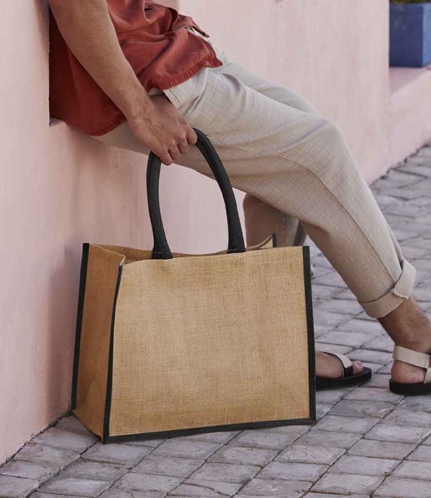 W470 Westford Mill Natural Starched Jute Classic Shopper