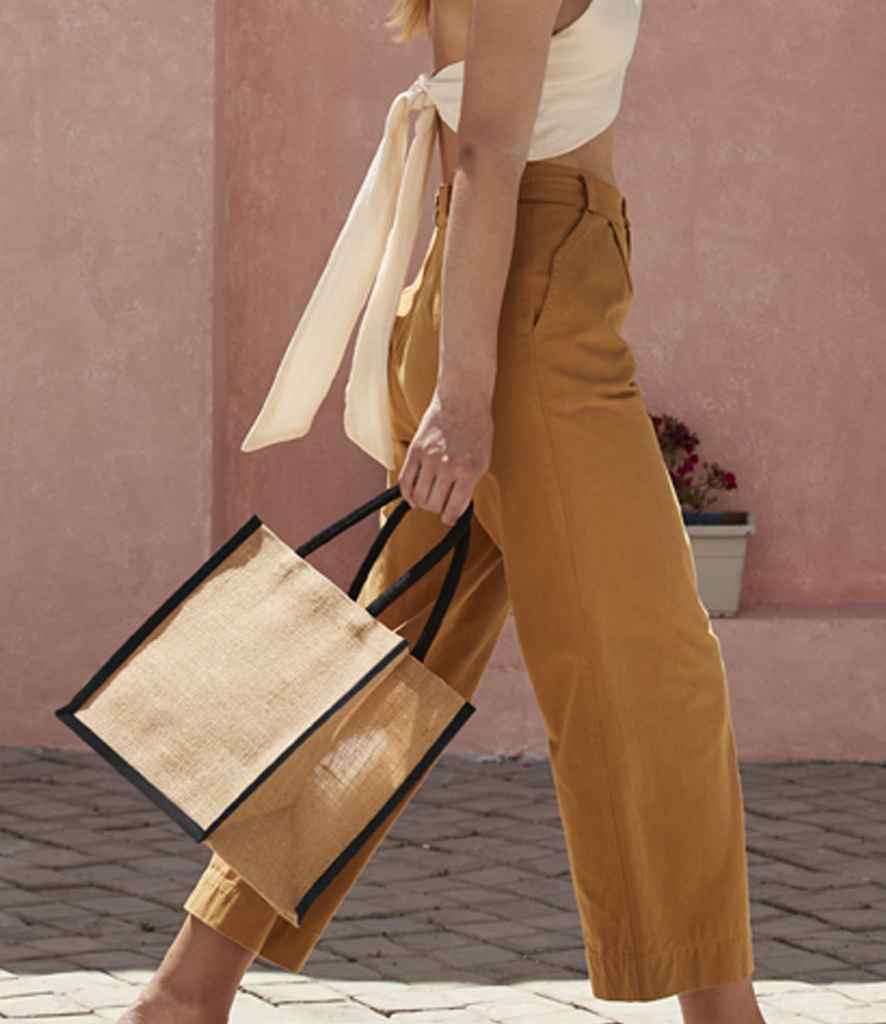 W473 Westford Mill Natural Starched Jute Midi Tote Bag