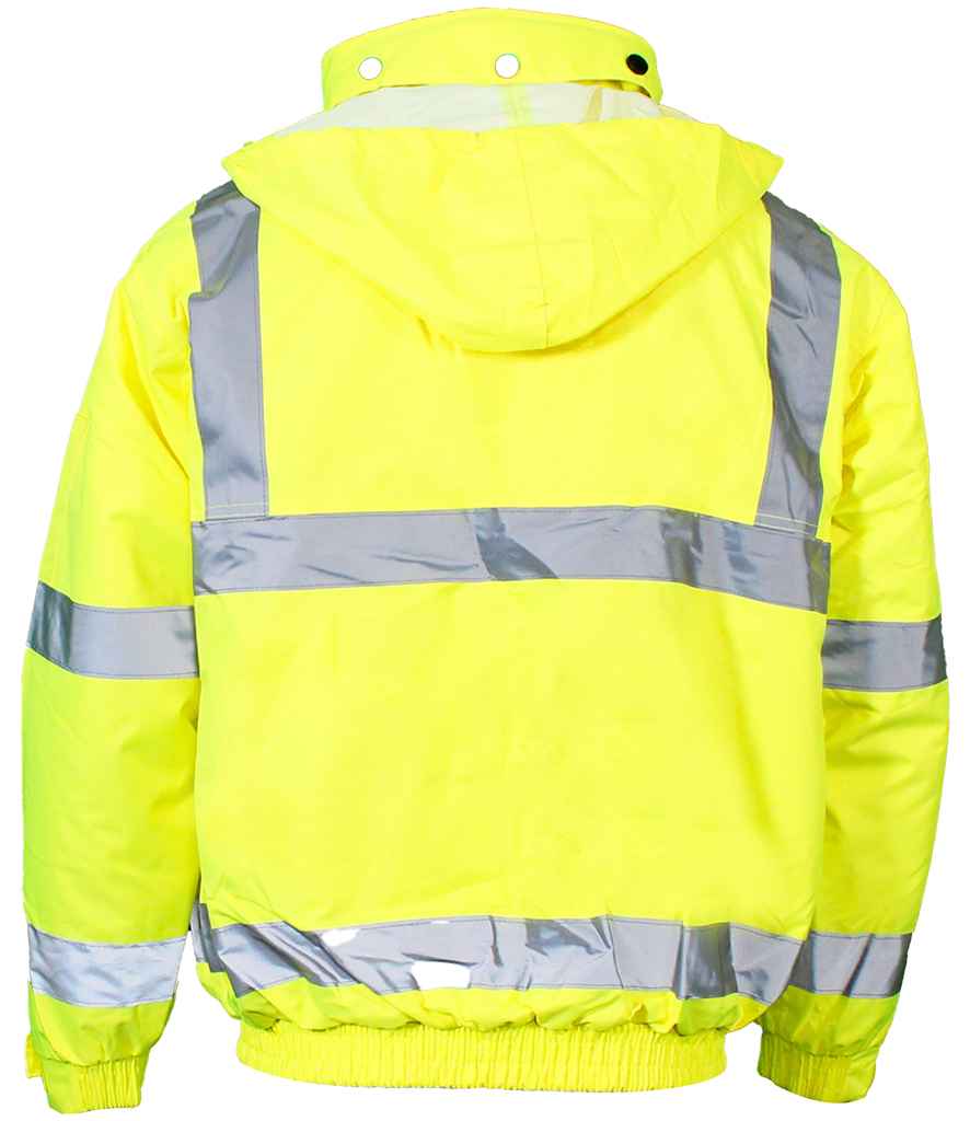 WR006 Warrior Hi-Vis Fleece Lined Bomber Jacket