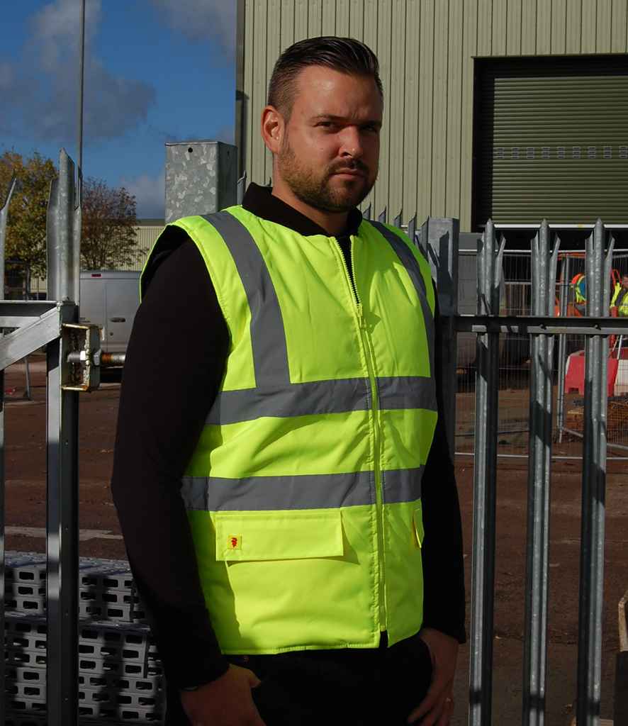 WR007 Warrior Hi-Vis Reversible Bodywarmer