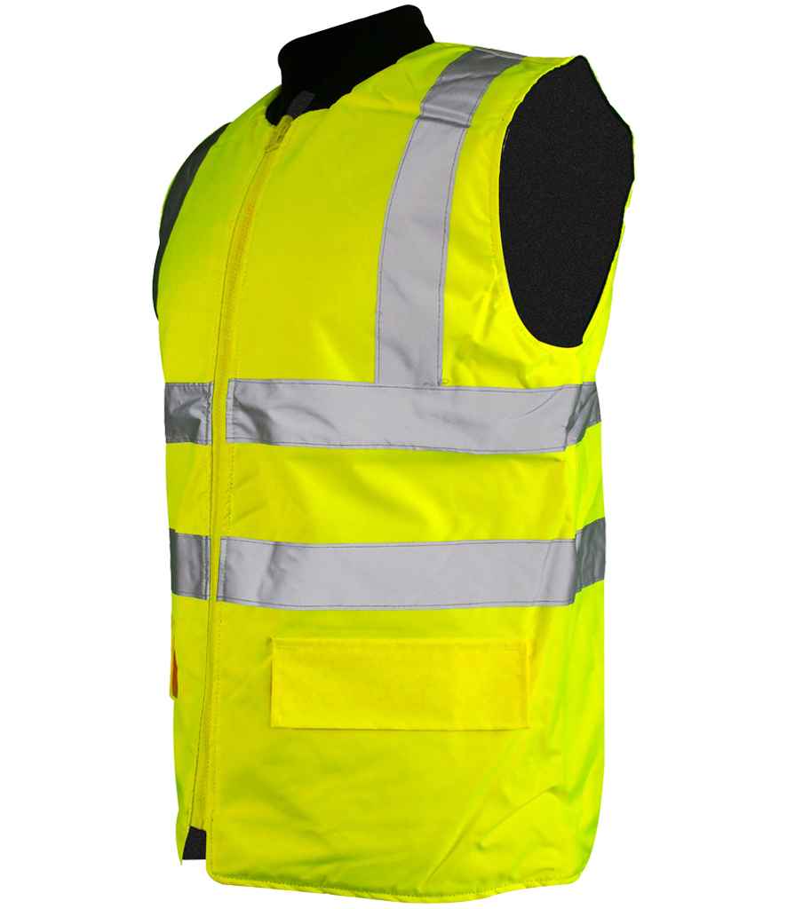 WR007 Warrior Hi-Vis Reversible Bodywarmer