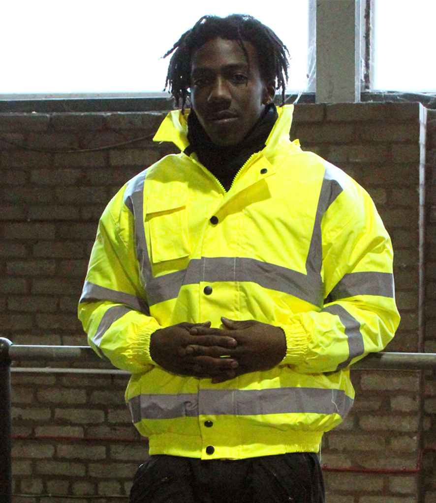 WR023 Warrior Hi-Vis Bomber Jacket