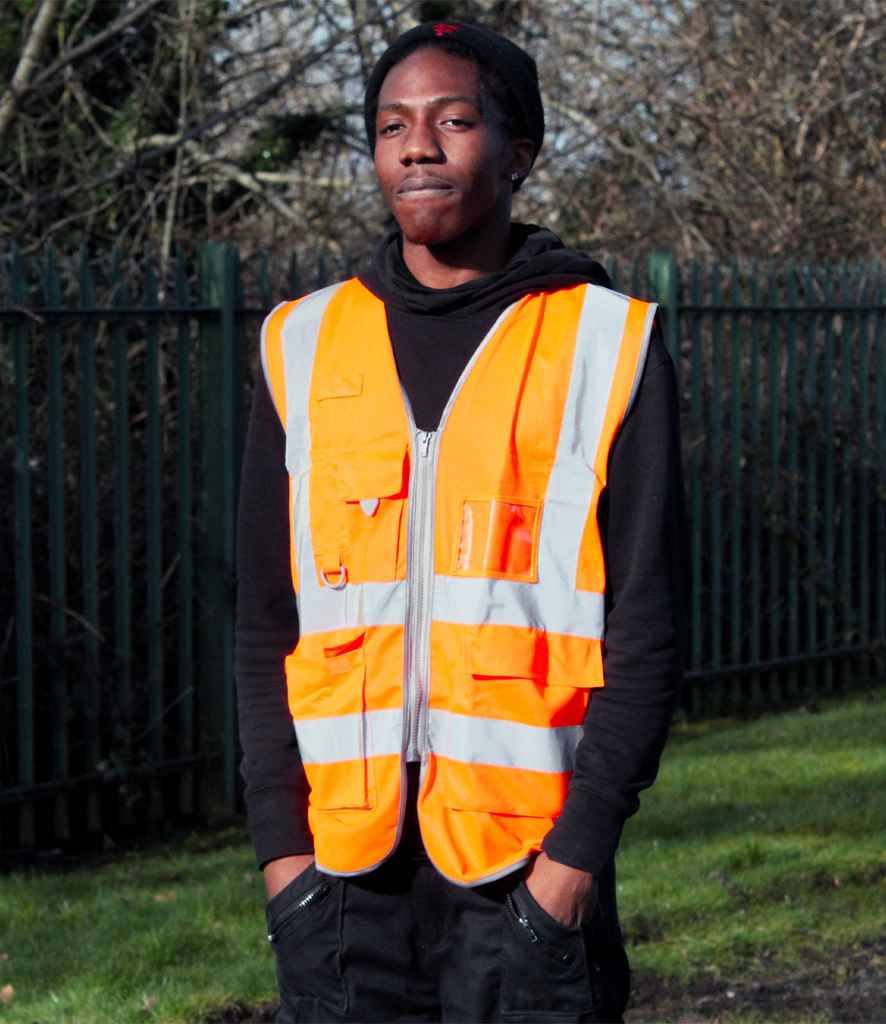 WR035 Warrior Hi-Vis Executive Waistcoat