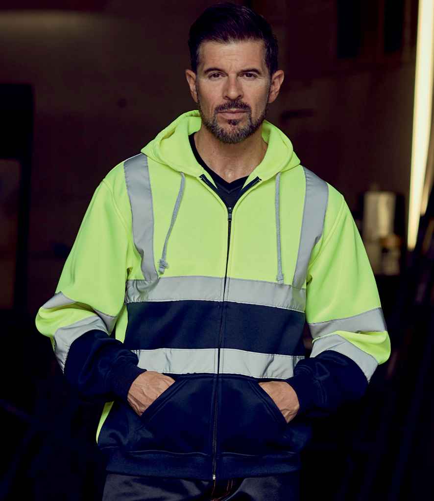 YK032 Yoko Hi-Vis Zip Hoodie