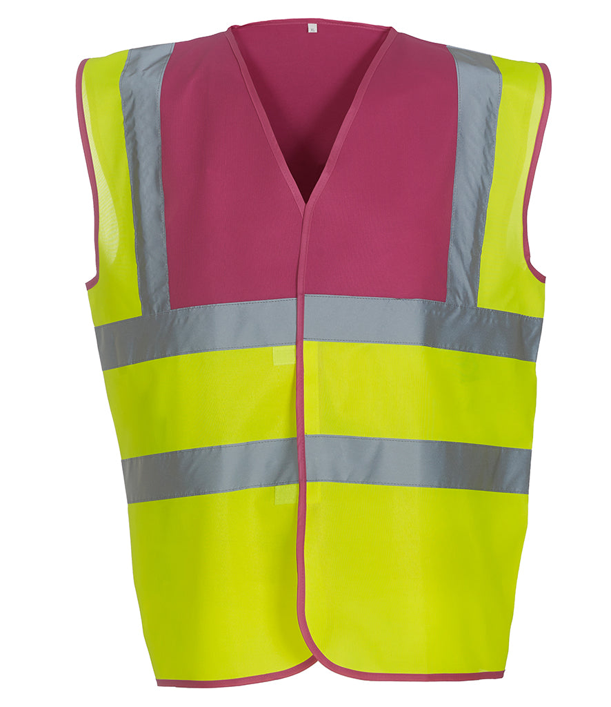 YK102 Yoko Hi-Vis Two Band and Braces Waistcoat
