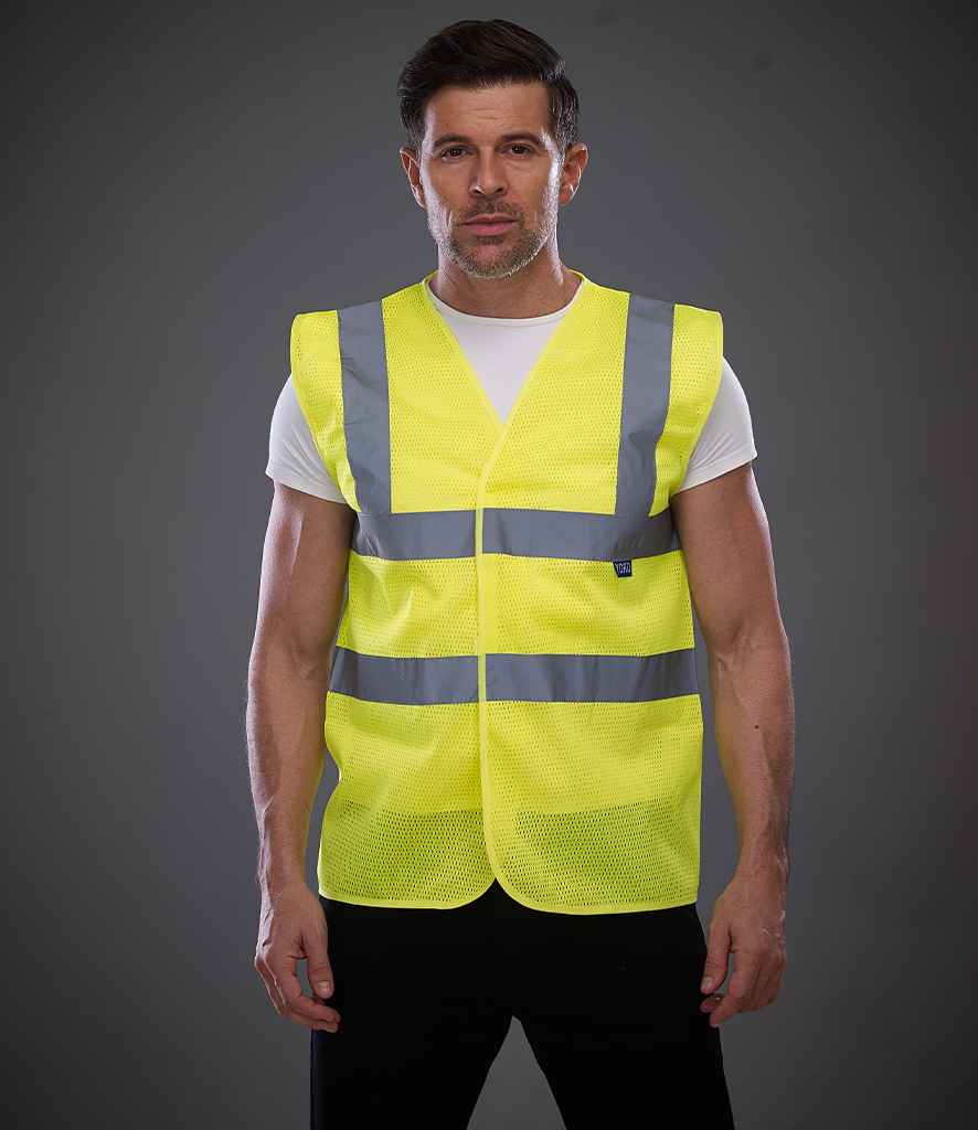 YK104 Yoko Top Cool Open Mesh Waistcoat