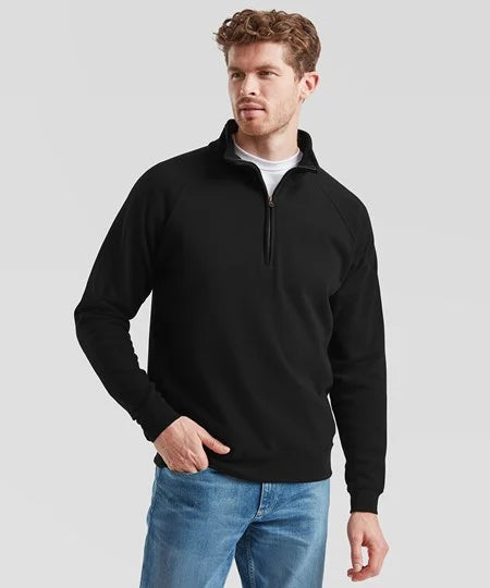 SS17 Fruit of the Loom Classic Zip Neck Sweatshirt