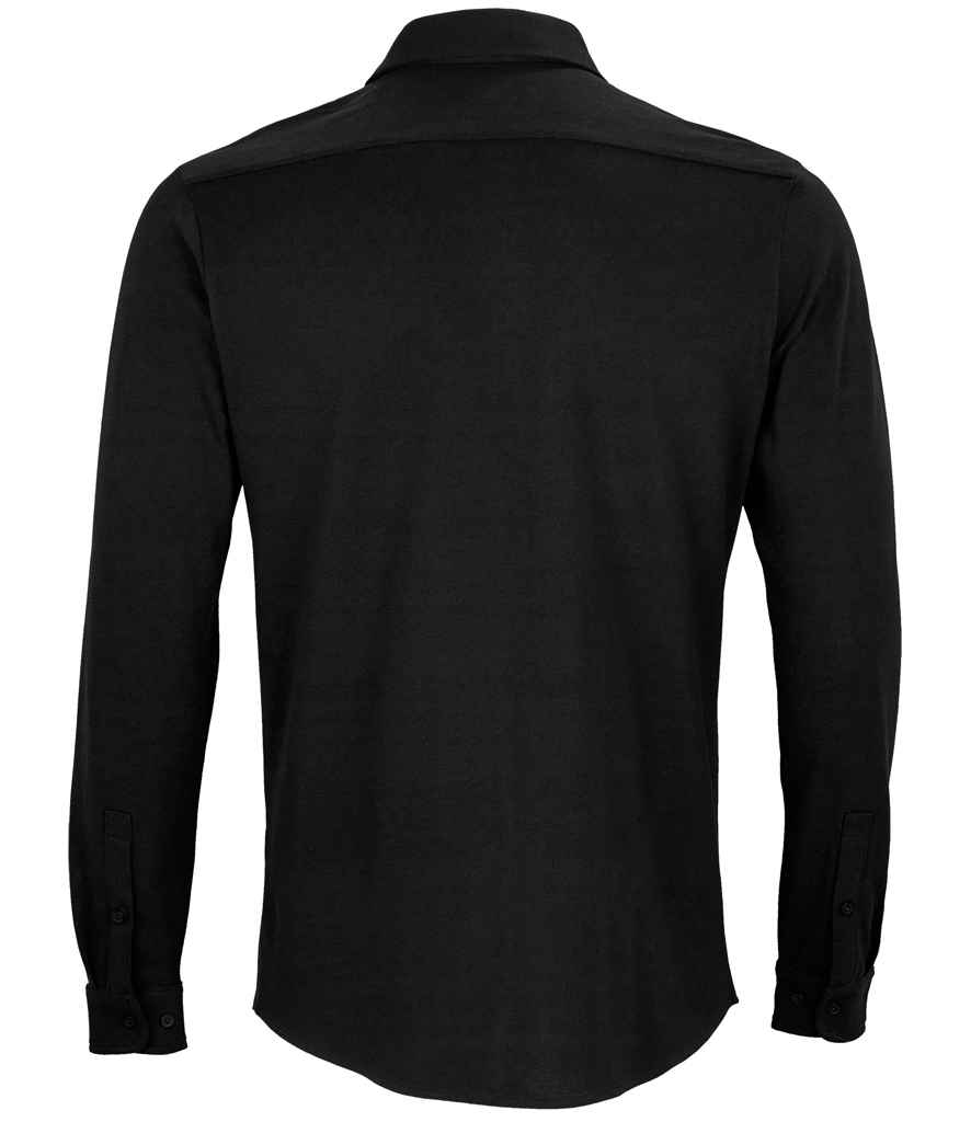 03777 NEOBLU Basile Organic Cotton Long Sleeve Piqué Shirt