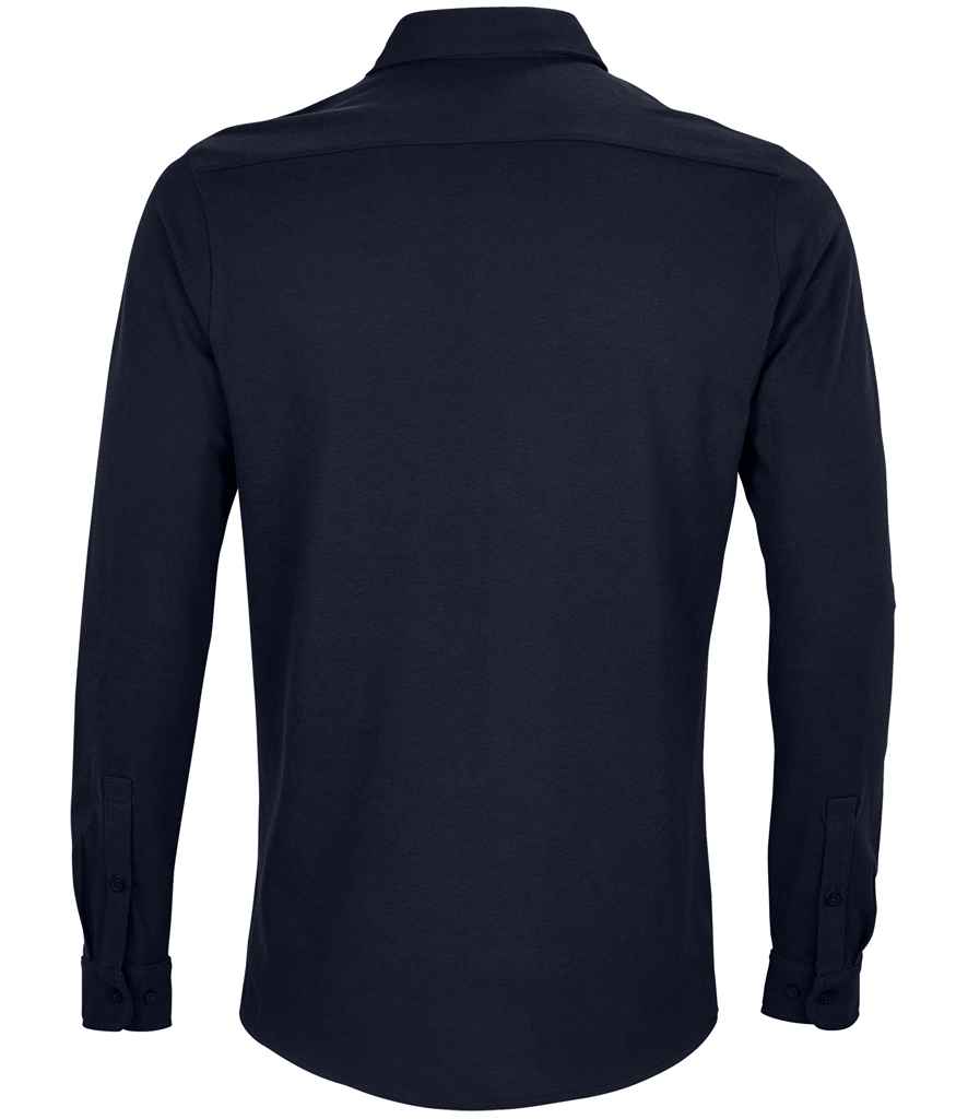03777 NEOBLU Basile Organic Cotton Long Sleeve Piqué Shirt