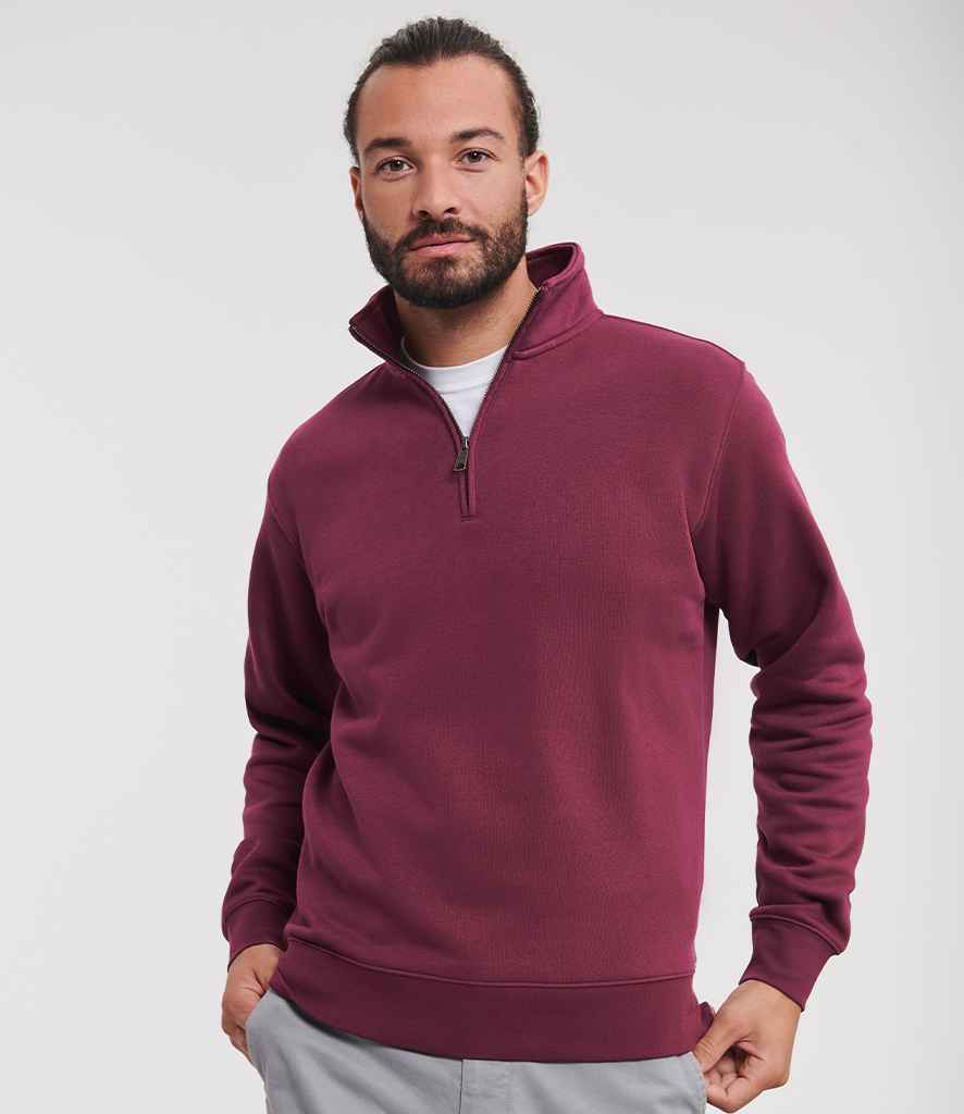 270M Russell Authentic Zip Neck Sweatshirt