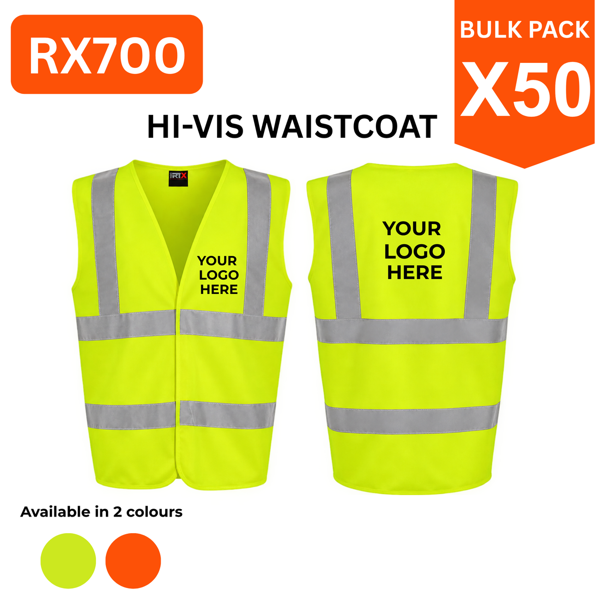 Hi-Vis Bundle — RX700 Waistcoat (Print) X50