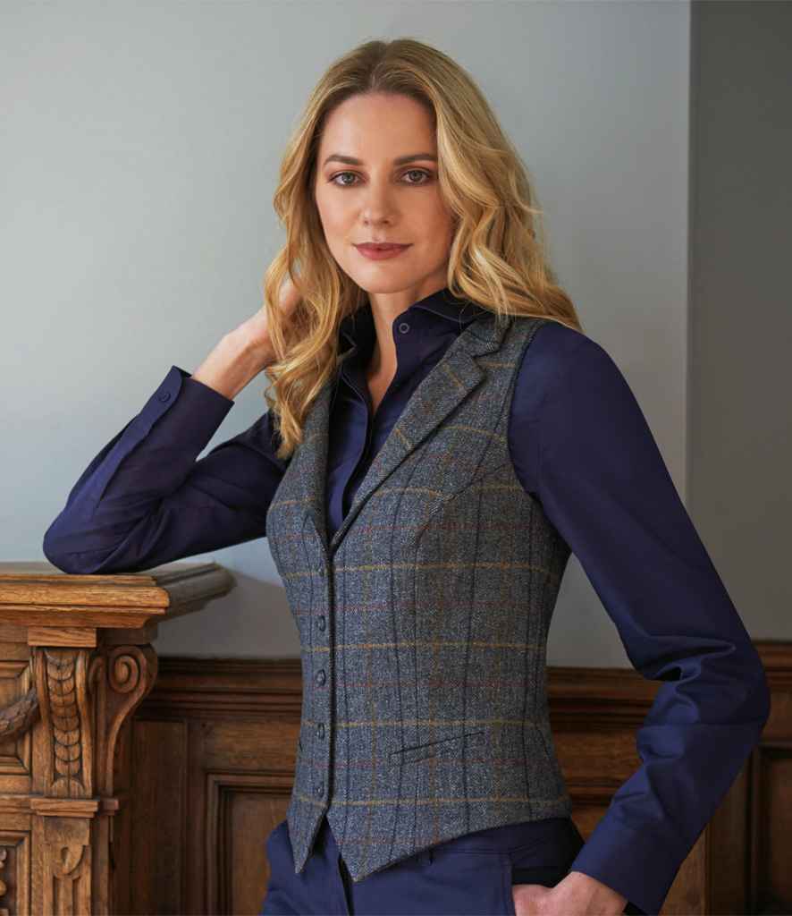 BK521 Brook Taverner Ladies Nashville Tweed Waistcoat