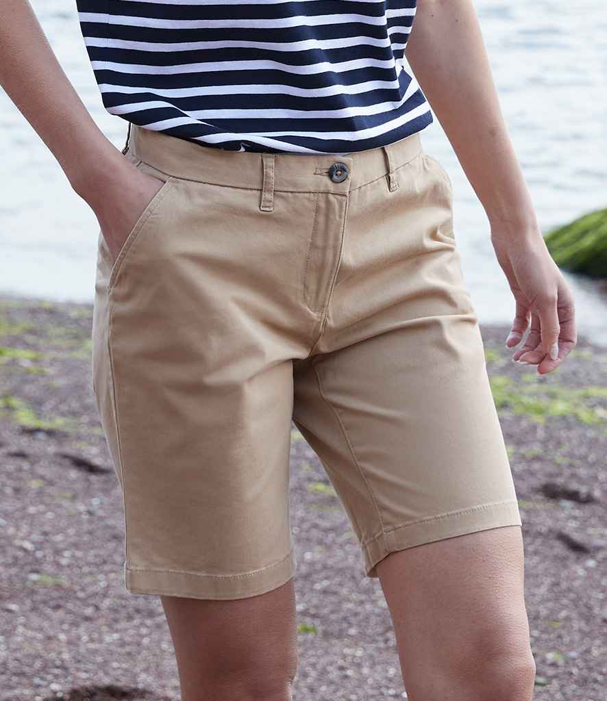 FR606 Front Row Ladies Stretch Chino Shorts