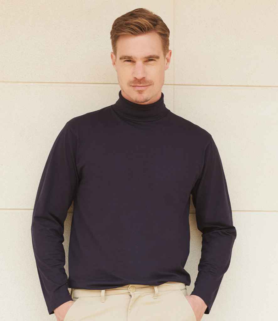 H020 Henbury Long Sleeve Roll Neck Top