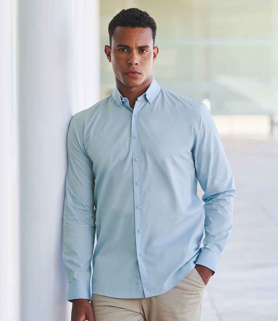 H582 Henbury Long Sleeved Cotton Feel Coolplus® Shirt