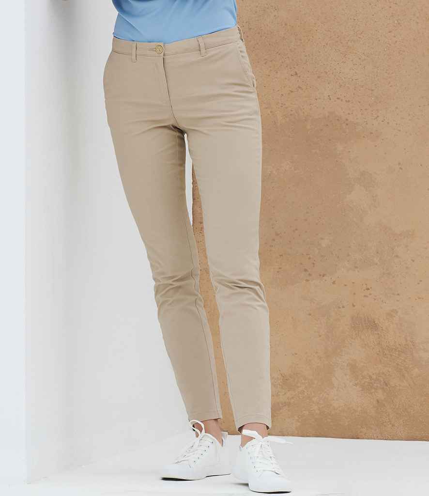 H651 Henbury Ladies Stretch Chino Trousers
