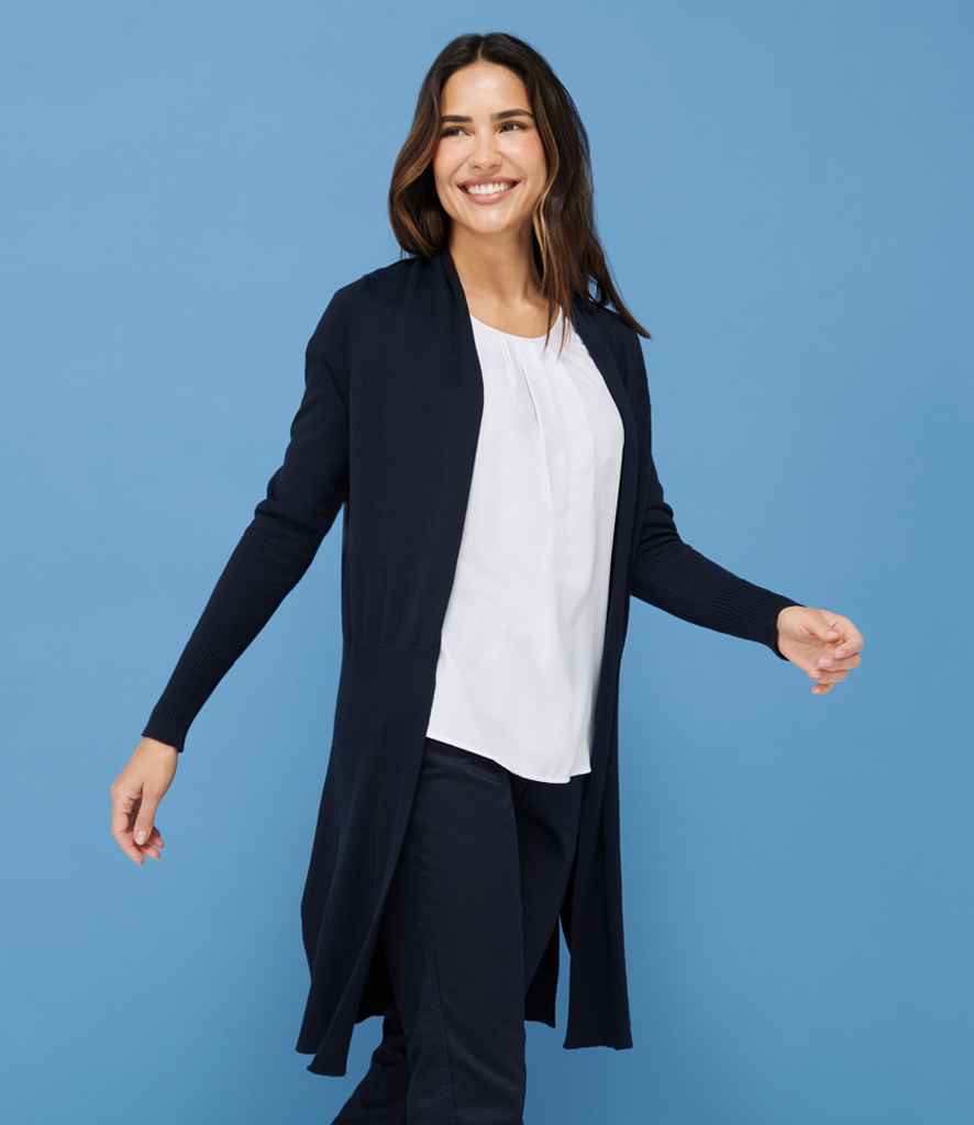 H719 Henbury Ladies Longline Open Cardigan