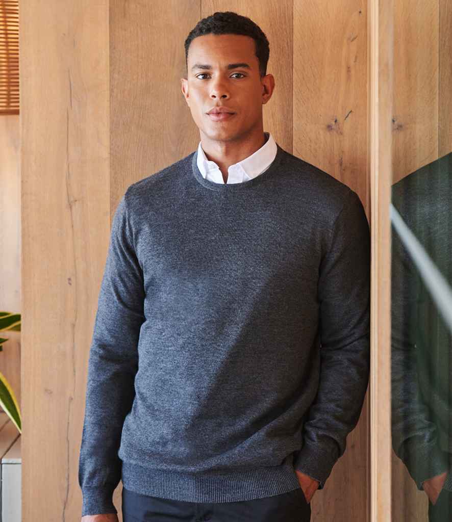 H725 Henbury Lightweight Cotton Acrylic Crew Neck Sweater