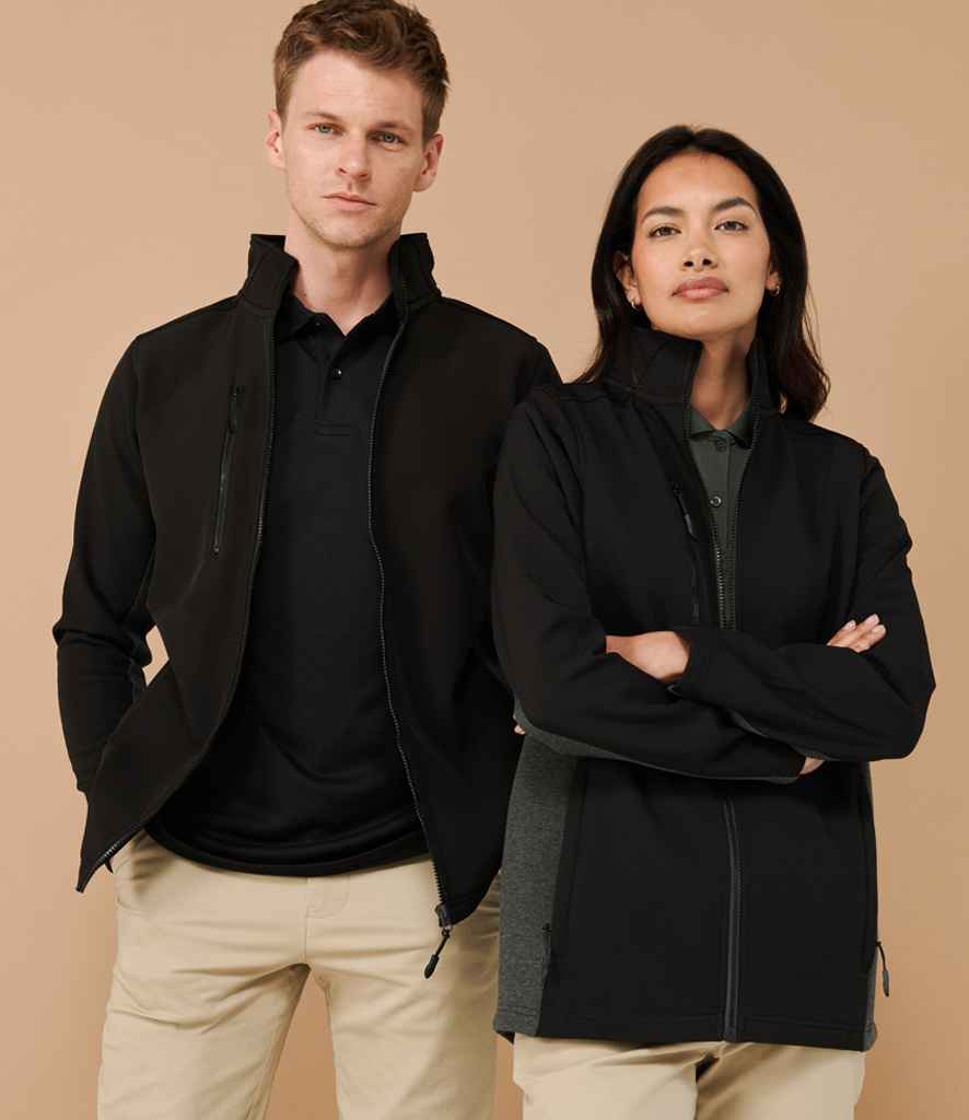 H835 Henbury Unisex Contrast Soft Shell Jacket