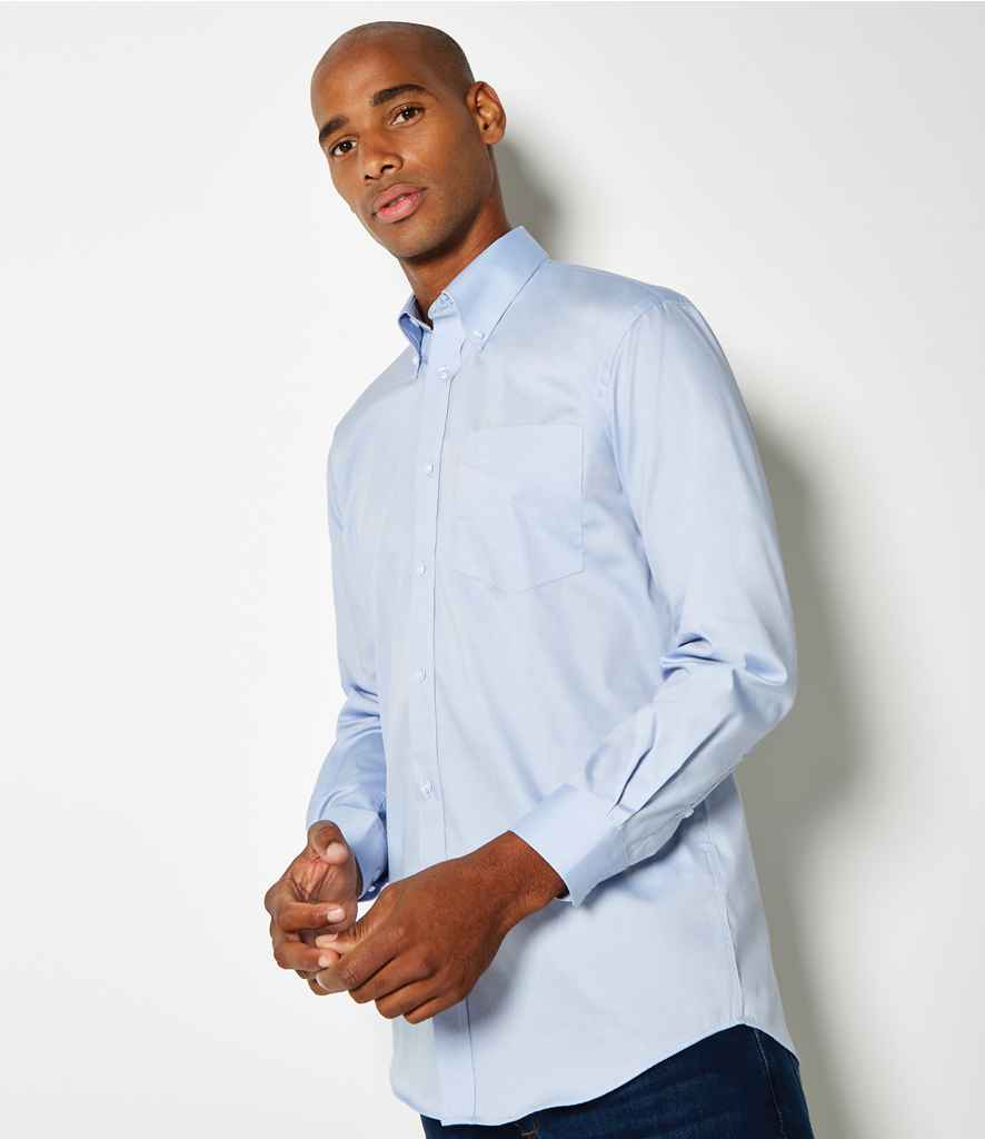 K105 Kustom Kit Premium Long Sleeve Classic Fit Oxford Shirt