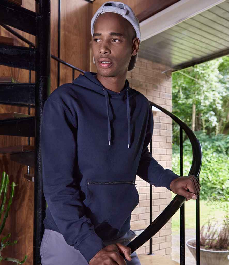 K338 Kustom Kit Regular Fit Piqué Zipped Pocket Hoodie