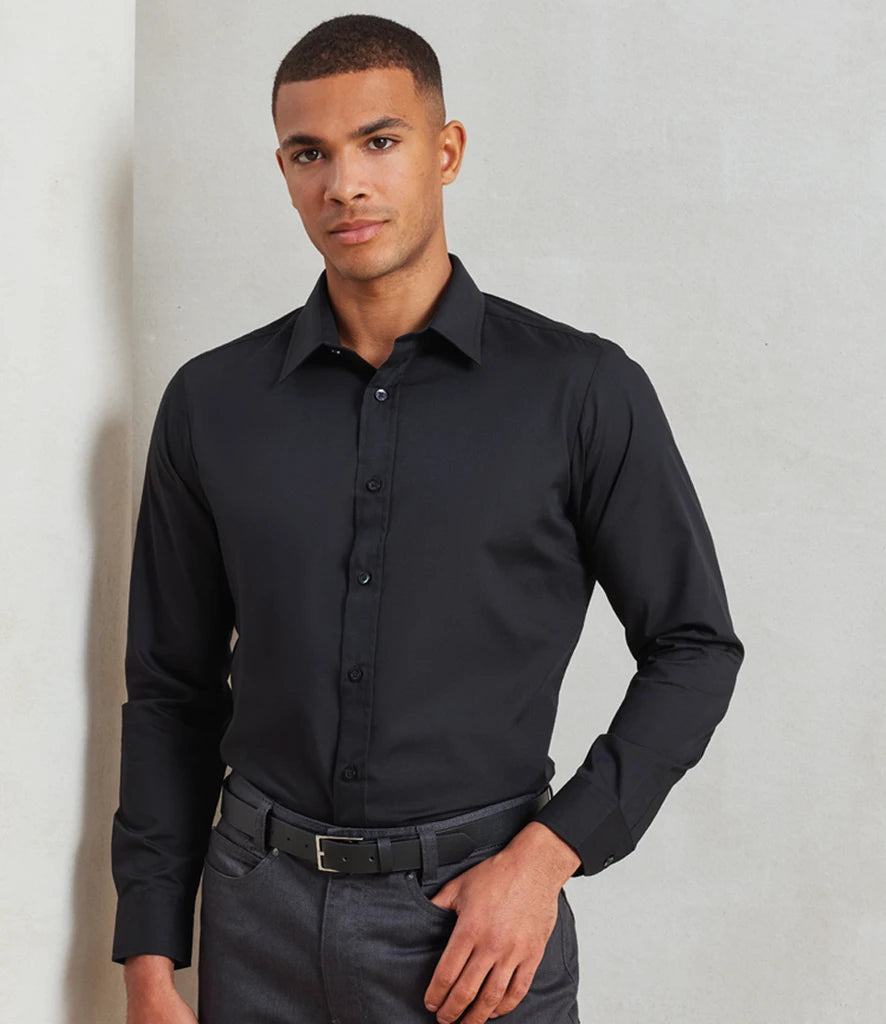 PR204 Premier Long Sleeve Fitted Poplin Shirt