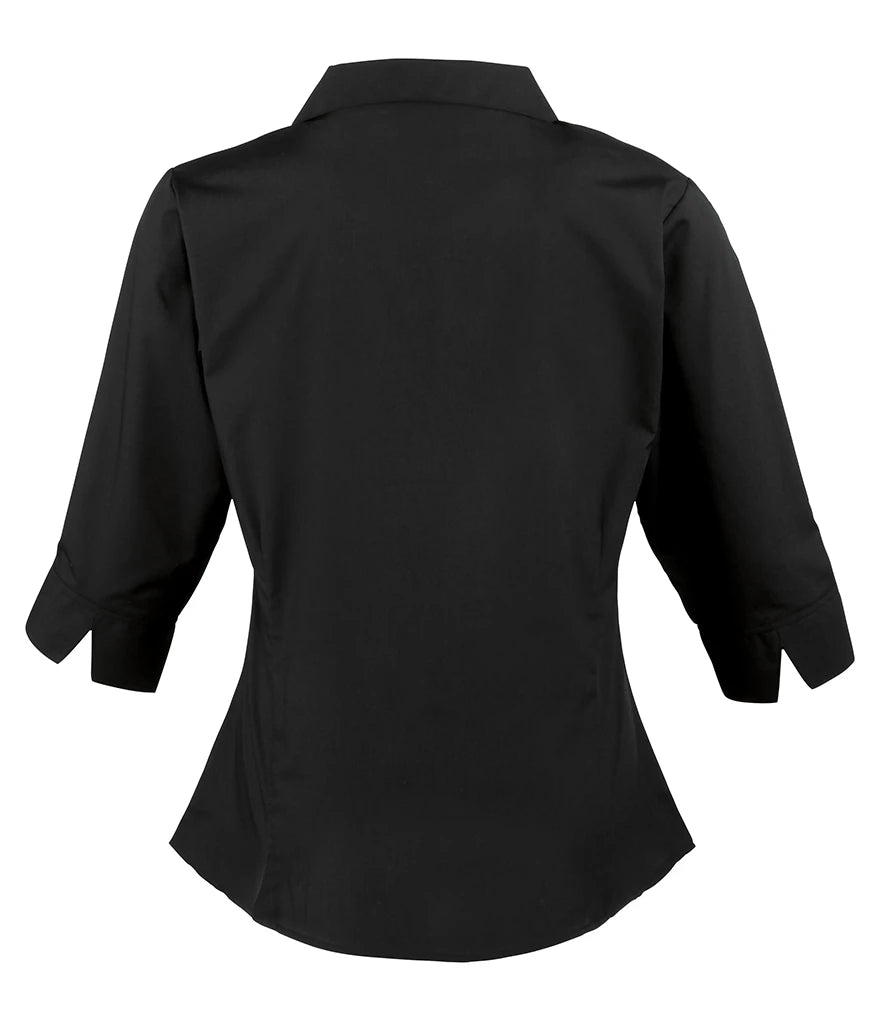 PR305 Premier Ladies 3/4 Sleeve Poplin Blouse