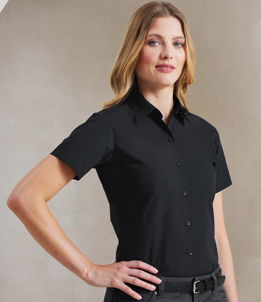 PR309 Premier Ladies Supreme Short Sleeve Poplin Shirt