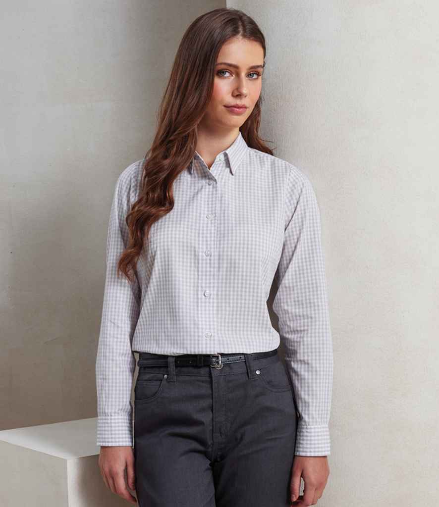 PR352 Premier Ladies Maxton Check Long Sleeve Shirt
