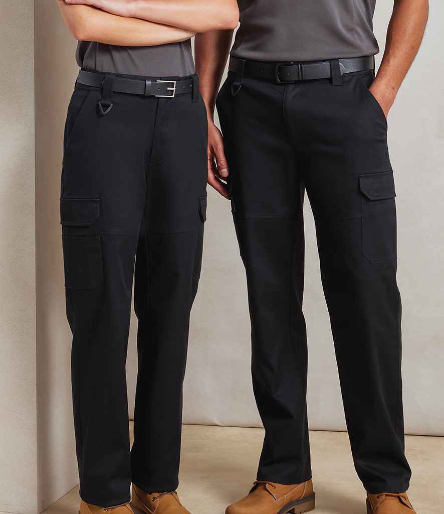 PR565 Premier Unisex Stretchchecker Work Cargo Trousers