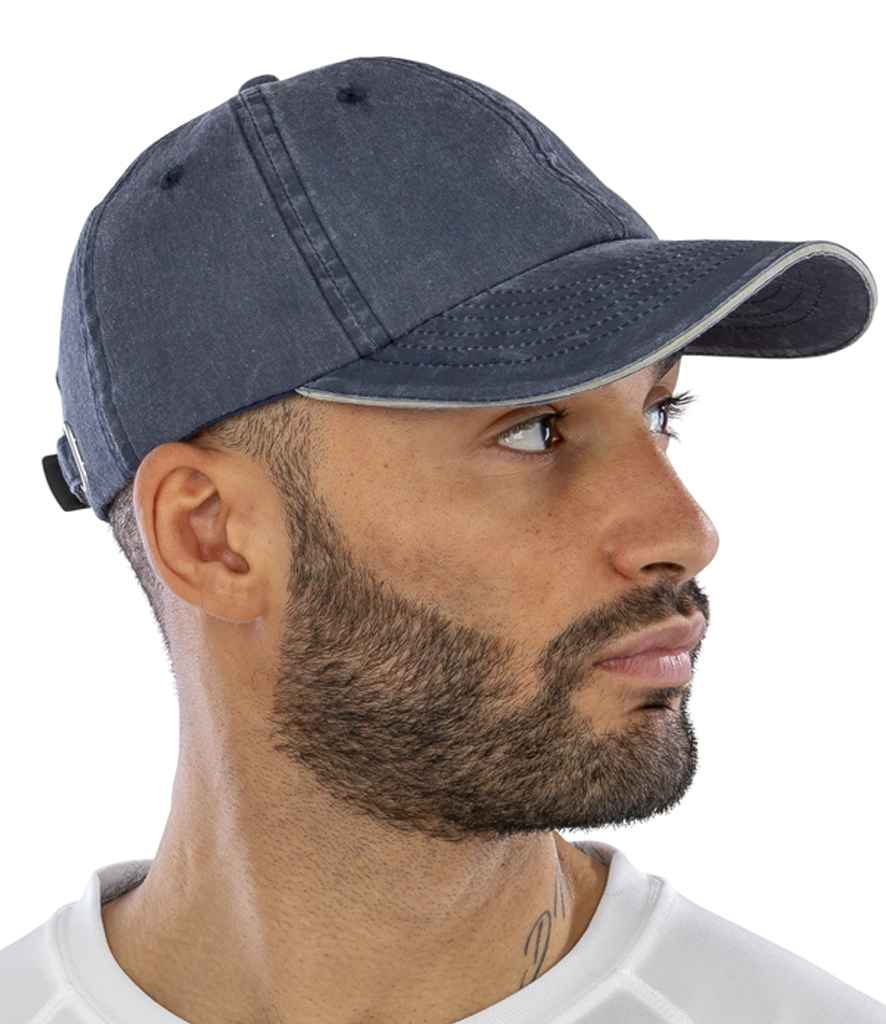 RC054 Result Washed Fine Line Cotton Cap