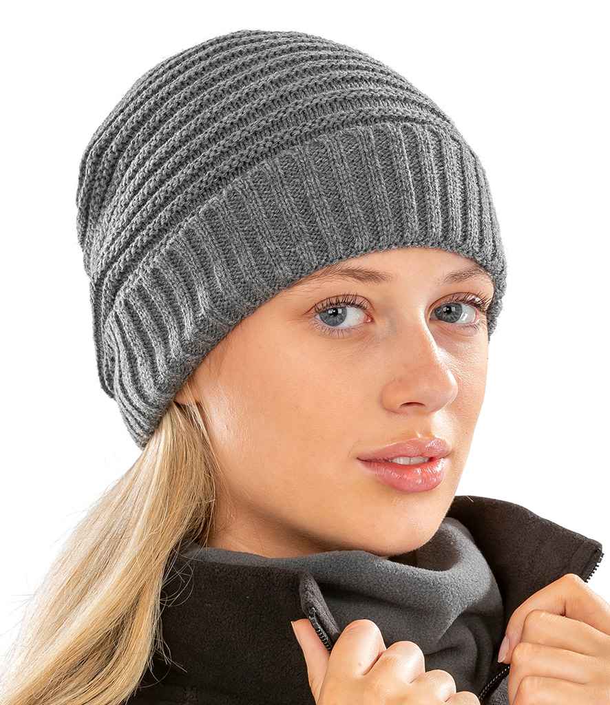 RC376 Result Braided Fleece Lined Hat